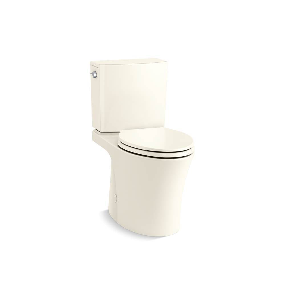 Kohler - Veil Two-piece elongated toilet with skirted trapway, 1.28 gpf - Biscuit