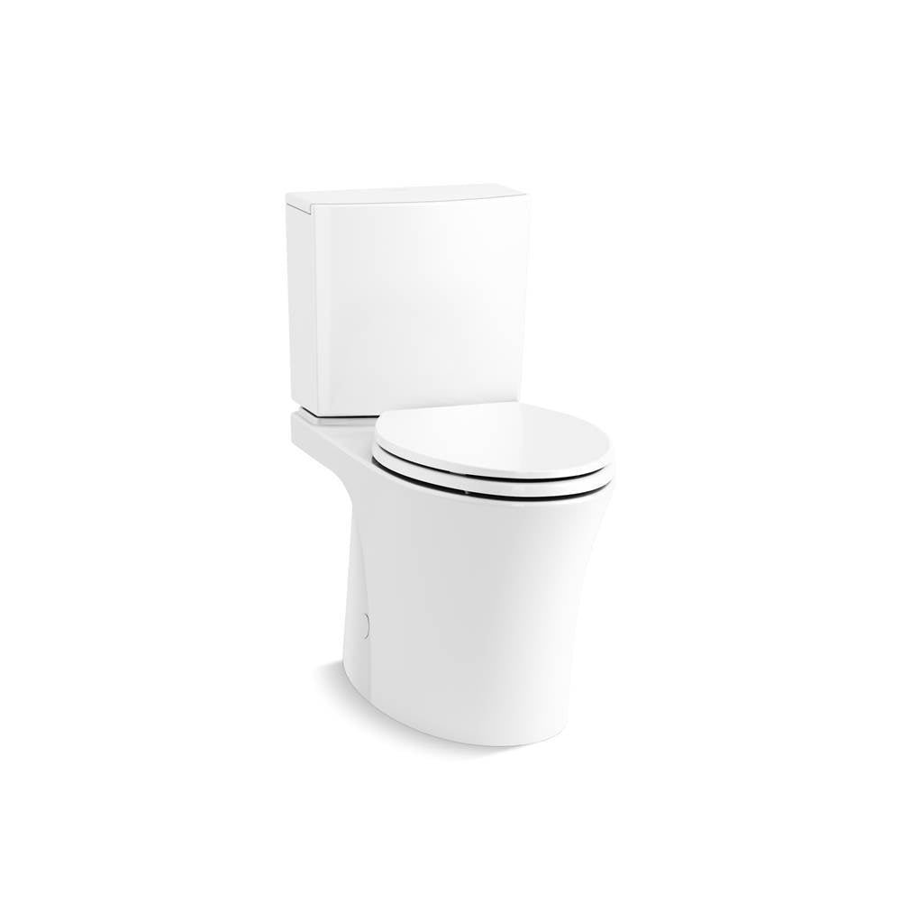 Kohler - Veil Two-piece elongated toilet with skirted trapway, 1.28 gpf - White