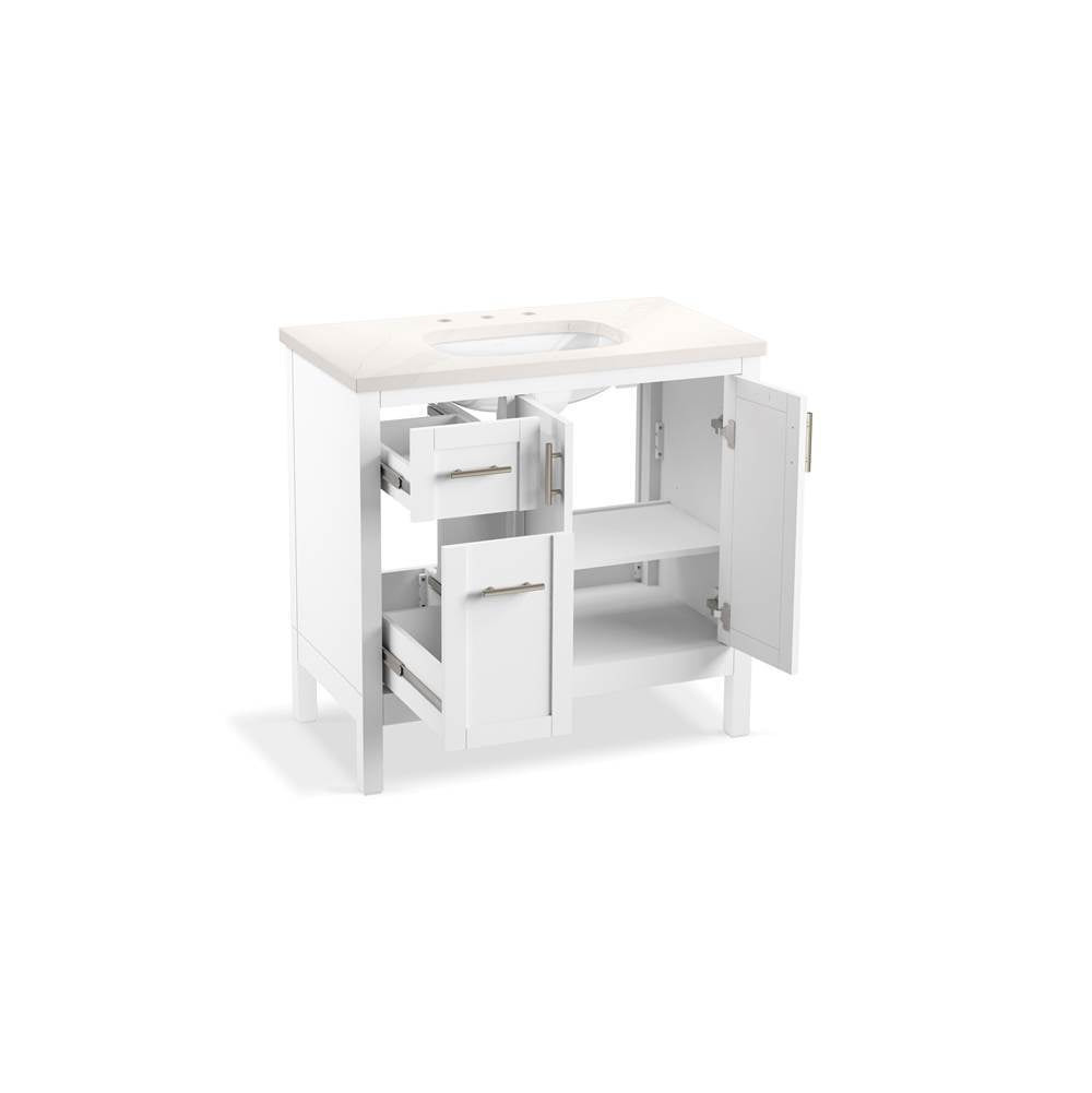 HadronE 36'' bathroom vanity cabinet with sink and quartz top