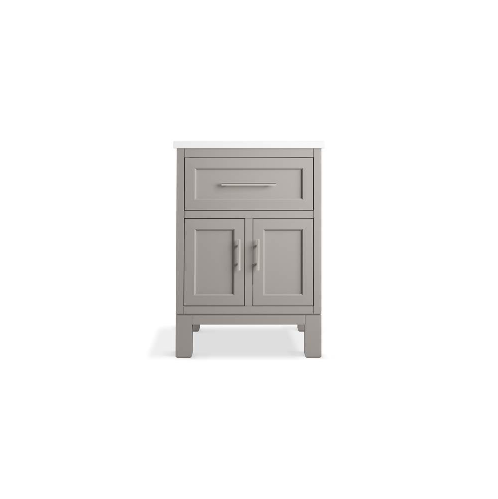 Quo 24'' bathroom vanity cabinet with sink and quartz top