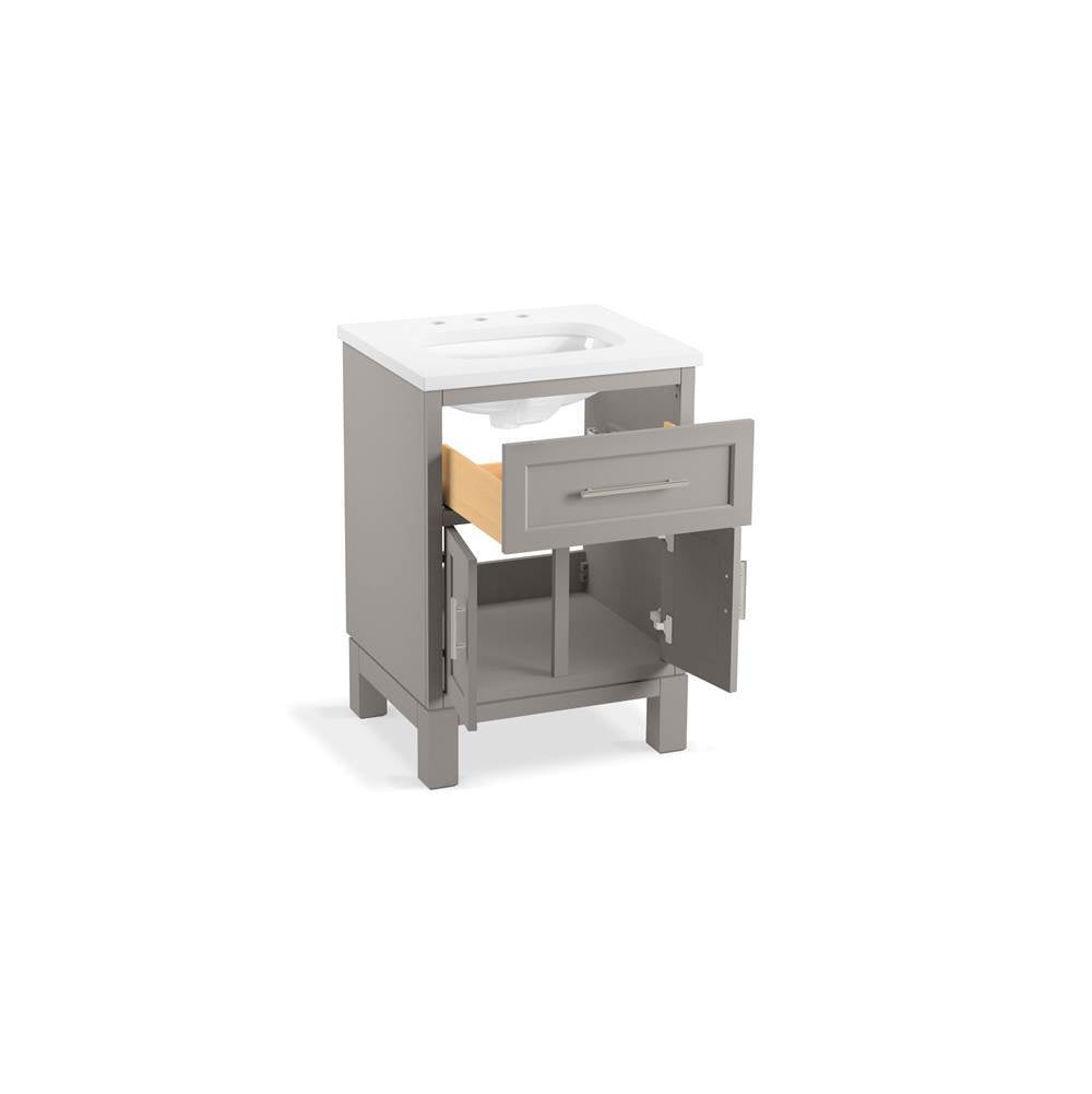 Quo 24'' bathroom vanity cabinet with sink and quartz top