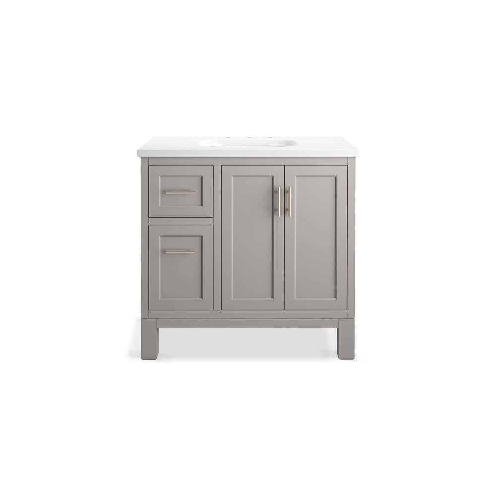 Quo 36'' bathroom vanity cabinet with sink and quartz top