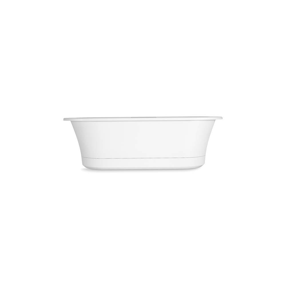 VoluteE 63'' x 28-3/8'' freestanding bath with base