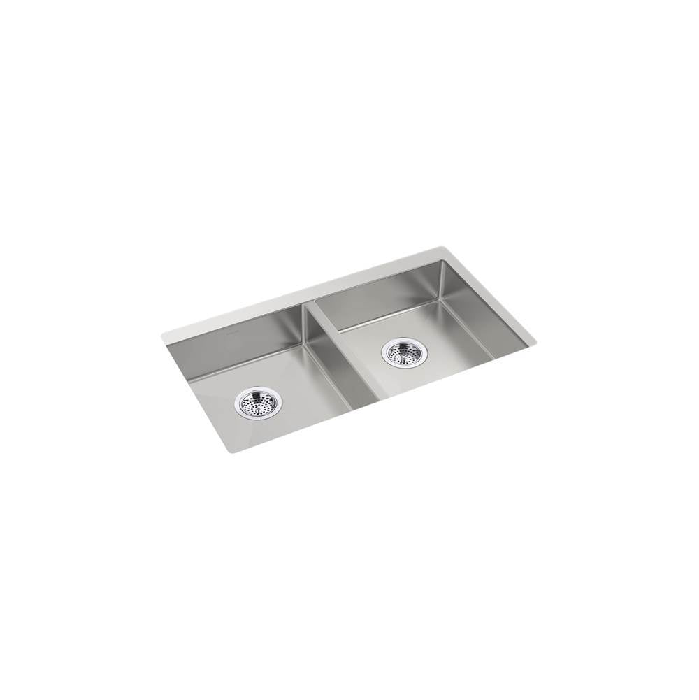Strive 32'' undermount double-bowl kitchen sink