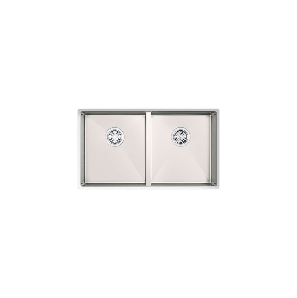 Strive 32'' undermount double-bowl kitchen sink