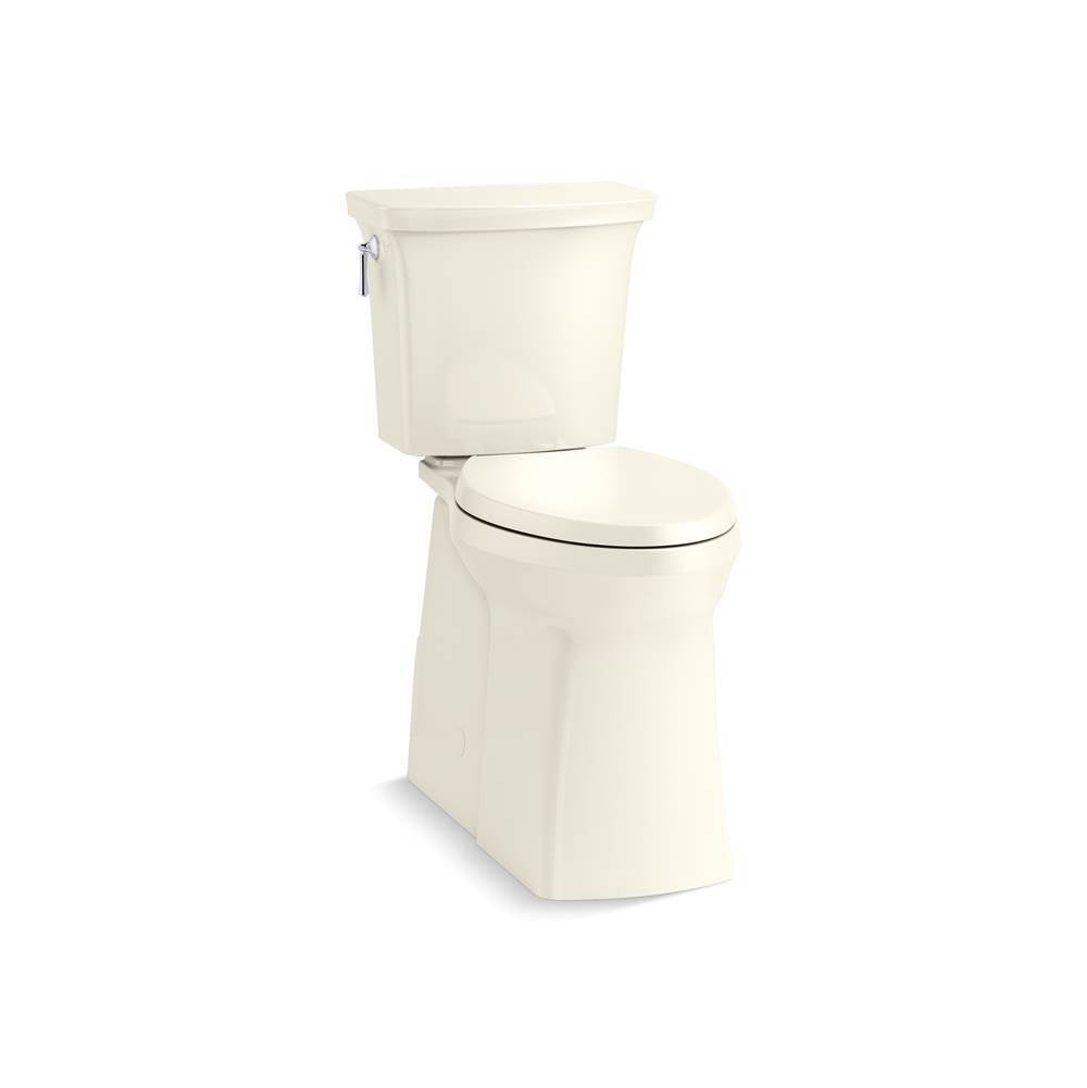 Kohler - Corbelle Tall ContinuousClean two-piece elongated toilet with skirted trapway, 1.28 gpf - Biscuit