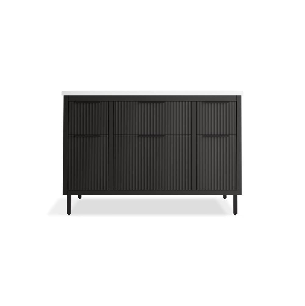 Spacity 48'' wall-hung bathroom vanity cabinet with sink and quartz top