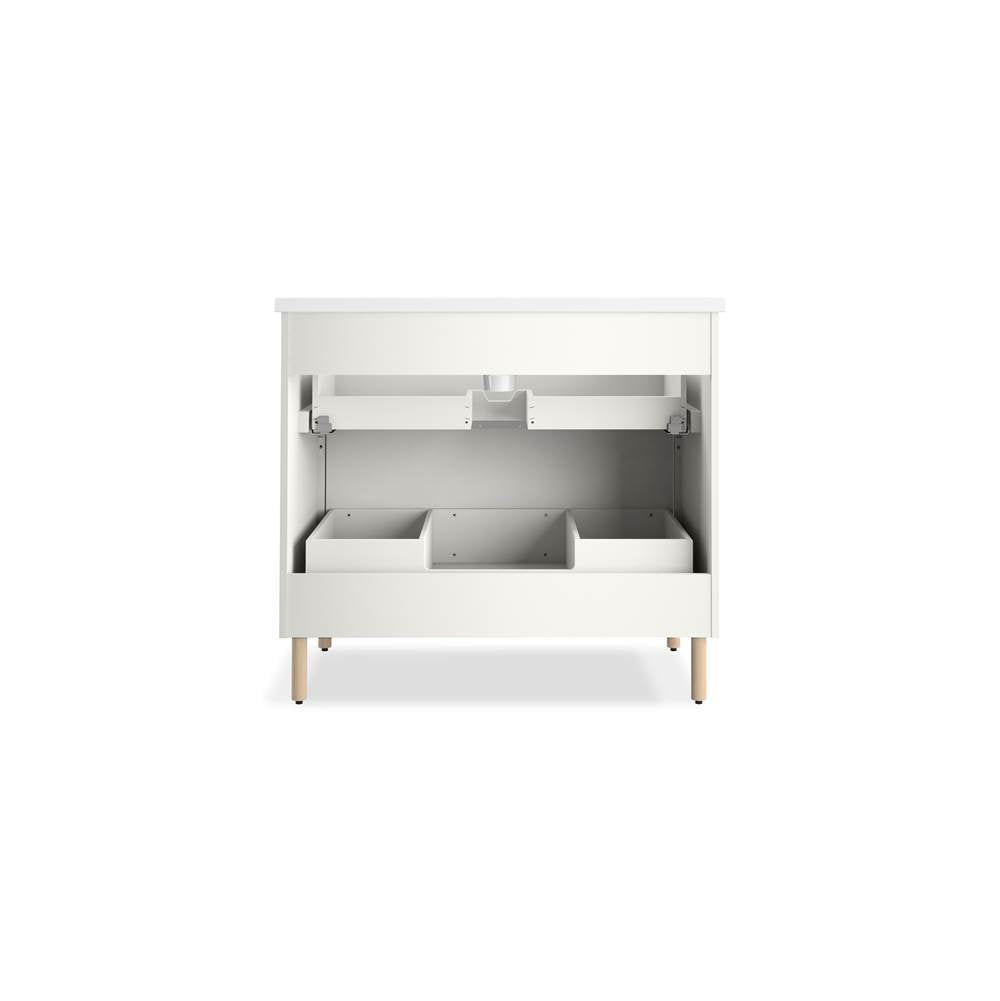 Spacity 36'' wall-hung bathroom vanity cabinet with sink and quartz top