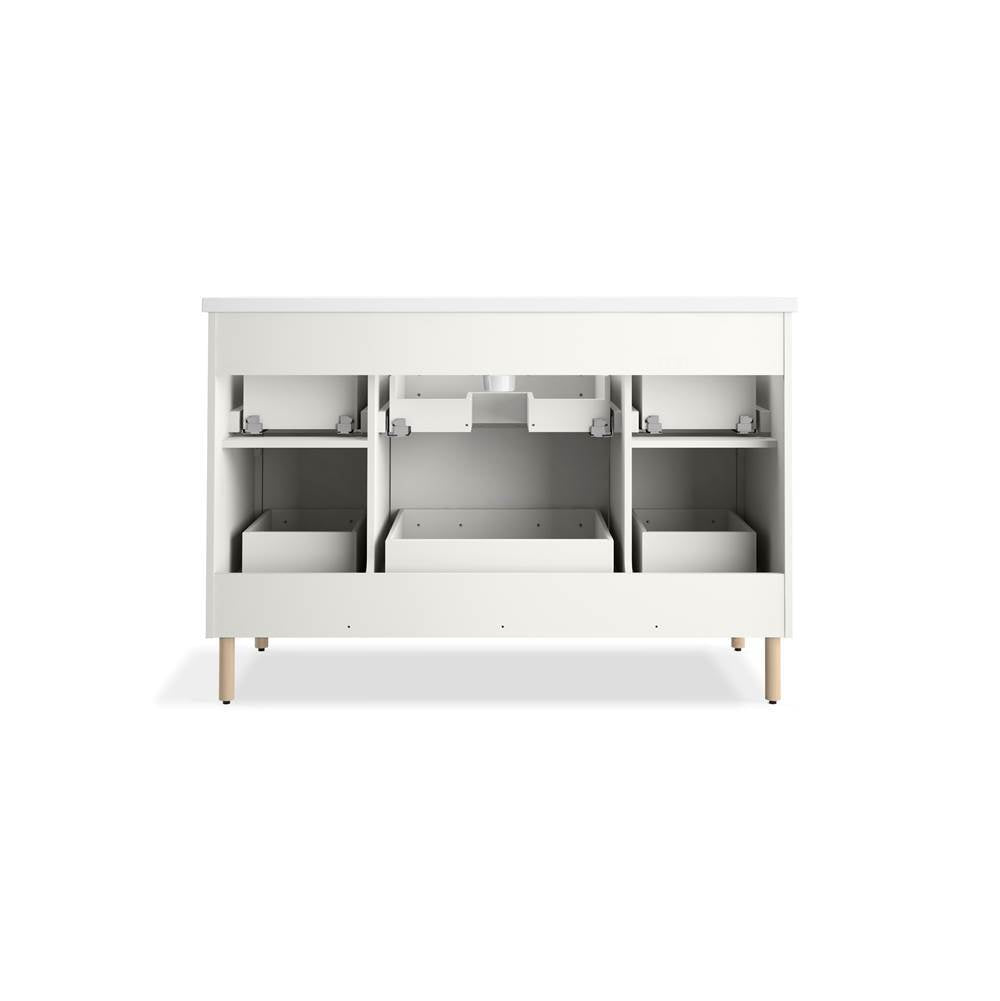 Spacity 48'' wall-hung bathroom vanity cabinet with sink and quartz top