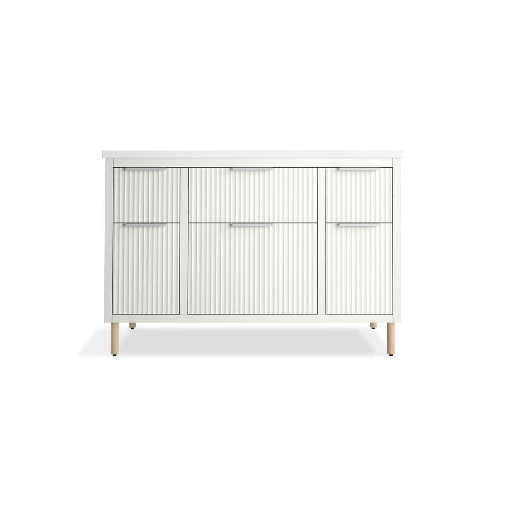Spacity 48'' wall-hung bathroom vanity cabinet with sink and quartz top