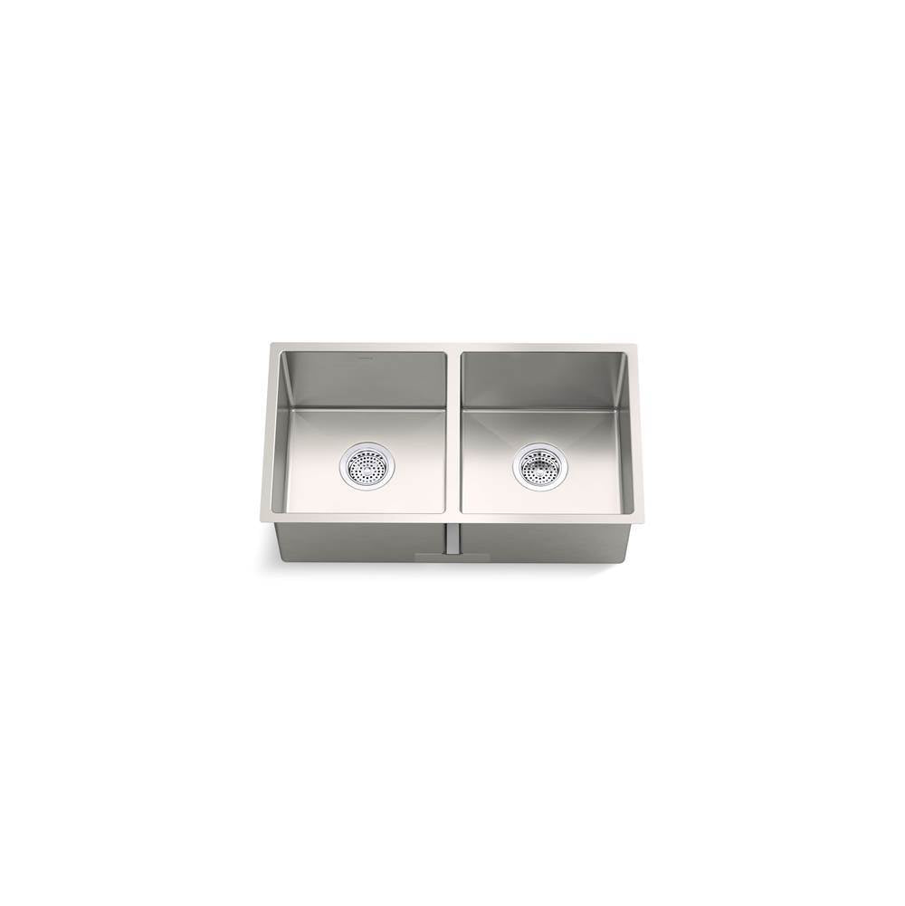 Kohler - Strive 29-1/2'' undermount double-bowl kitchen sink - Stainless Steel