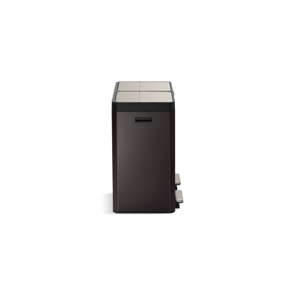 82-liter stainless steel dual-bin step trash can