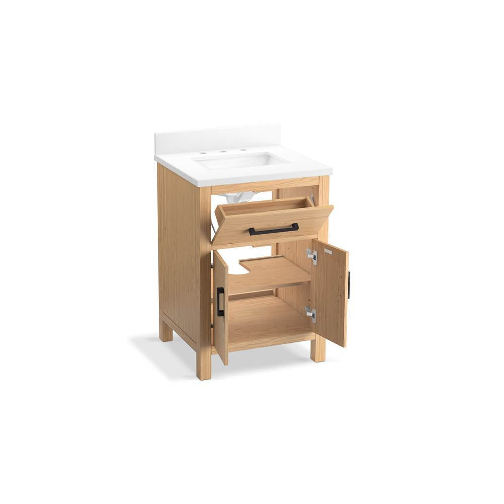 Kresla 24'' bathroom vanity cabinet with sink and quartz top
