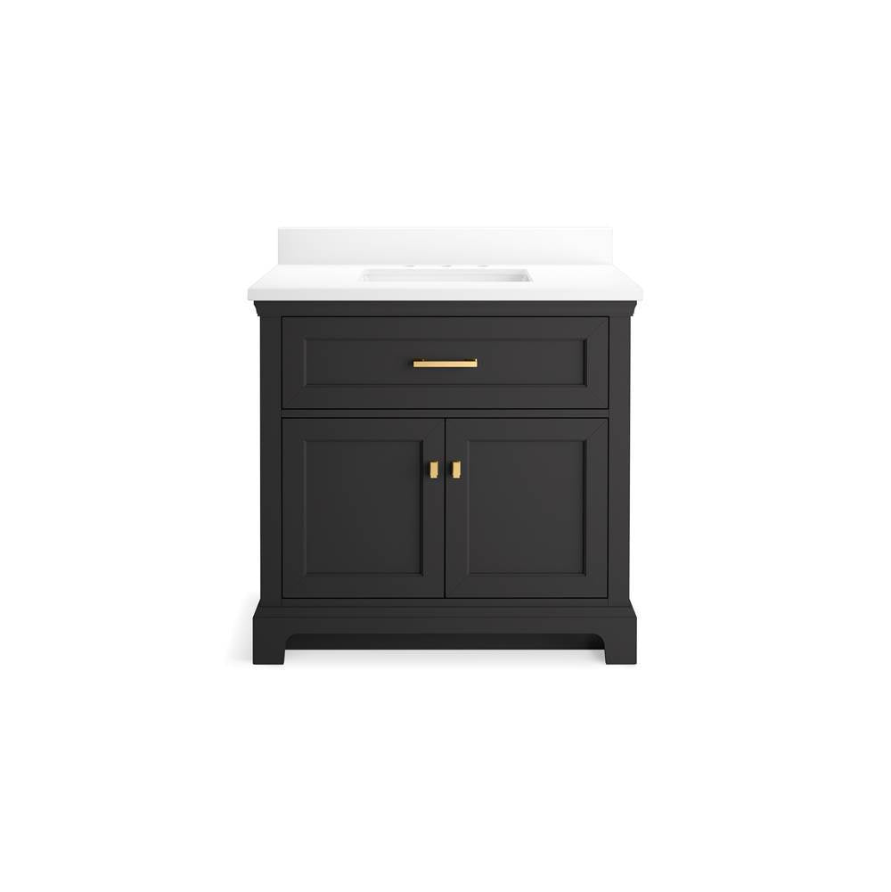 CharlemontE 36'' bathroom vanity cabinet with sink and quartz top