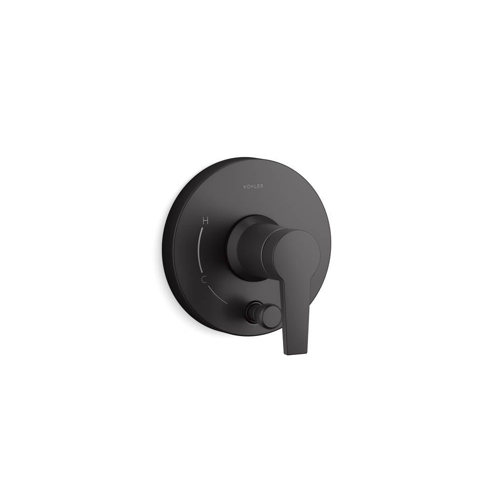 Kohler - Pitch Rite-Temp valve trim with push-button diverter - Matte Black