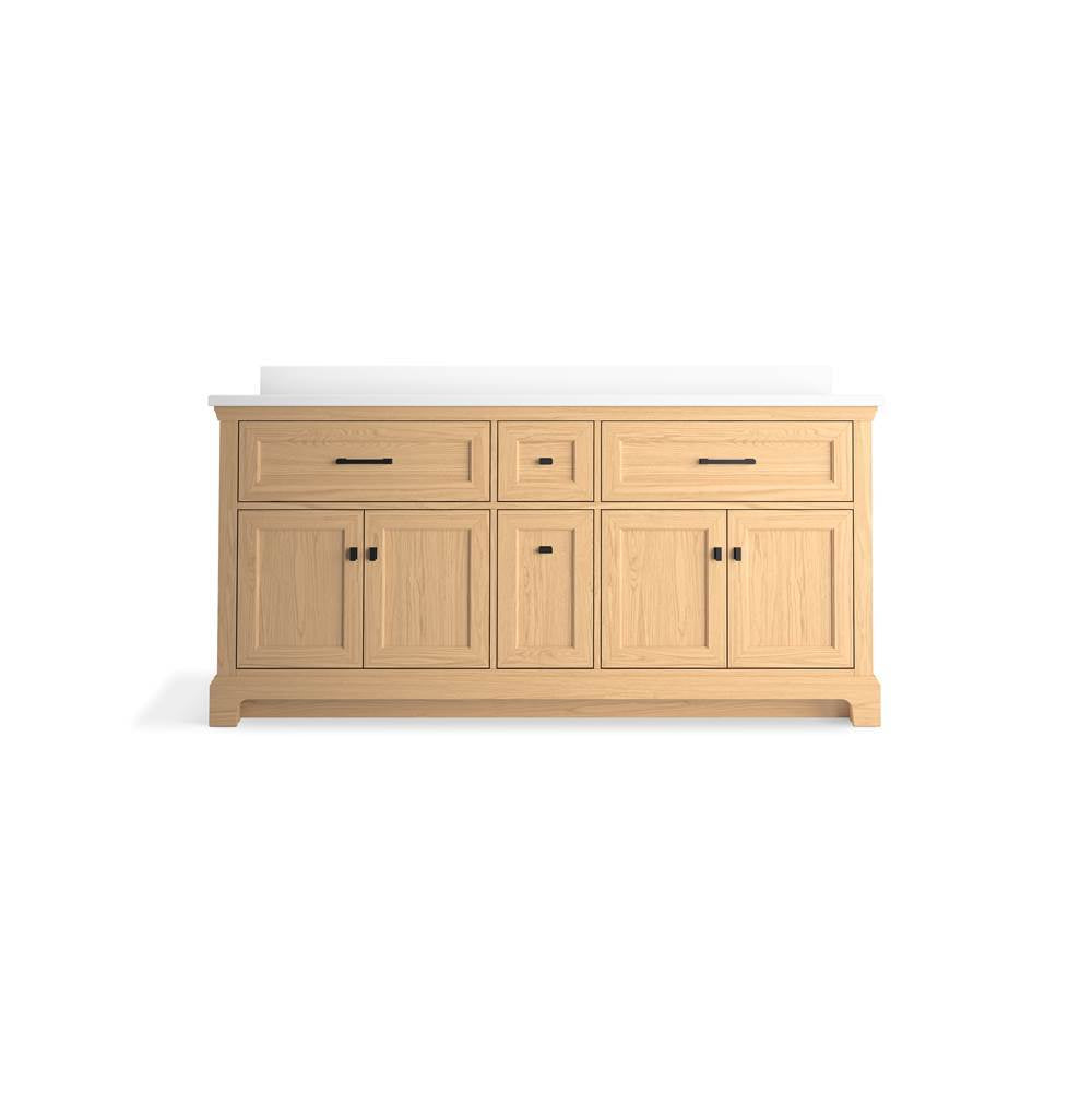 CharlemontE 72'' bathroom vanity cabinet with sinks and quartz top