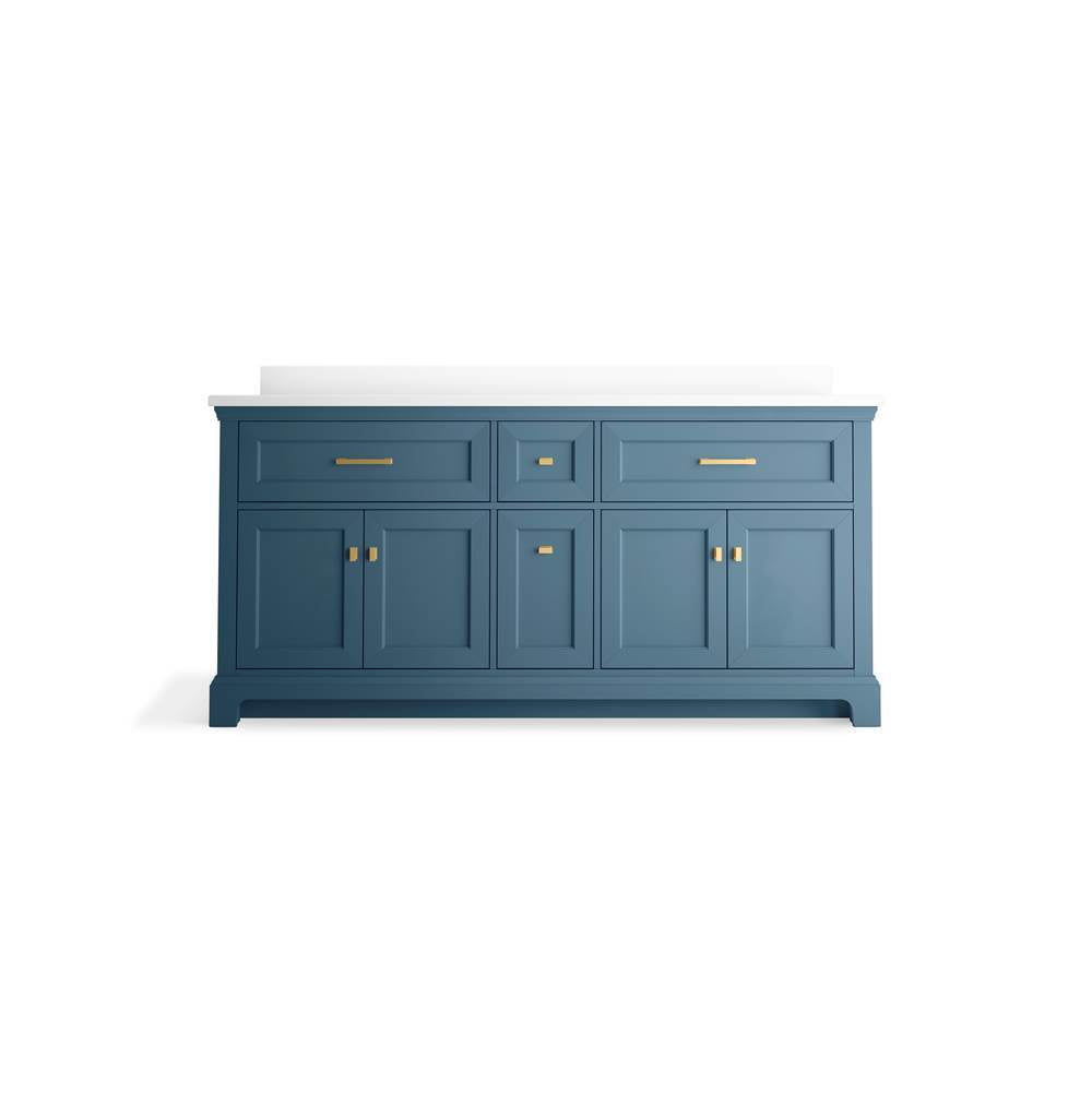 CharlemontE 72'' bathroom vanity cabinet with sinks and quartz top