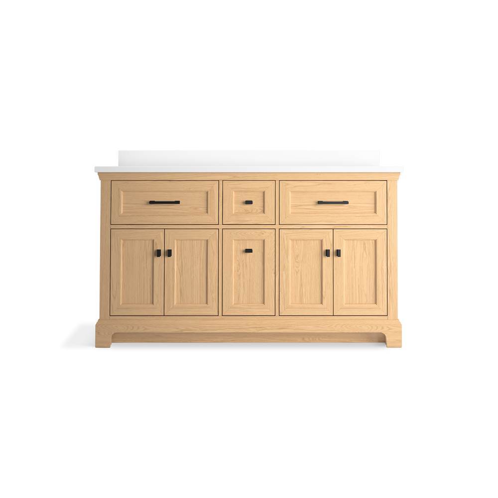 CharlemontE 60'' bathroom vanity cabinet with sinks and quartz top