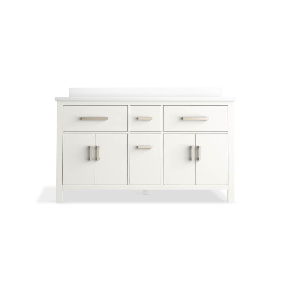 Kresla 60'' bathroom vanity cabinet with sinks and quartz top