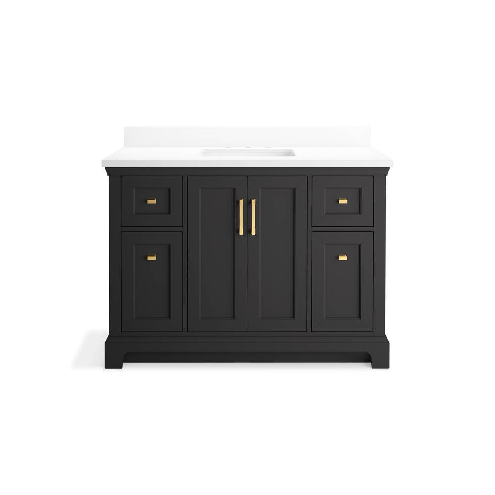 CharlemontE 48'' bathroom vanity cabinet with sink and quartz top