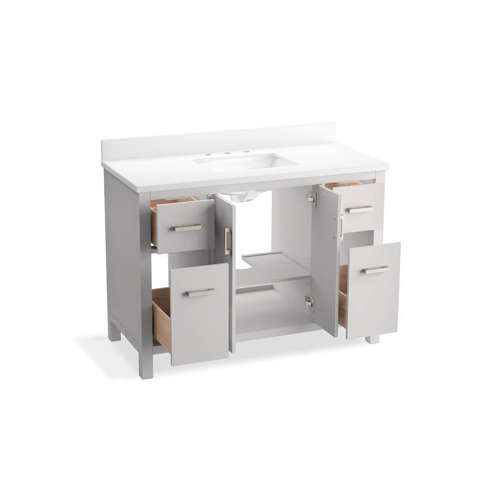 Kresla 48'' bathroom vanity cabinet with sink and quartz top