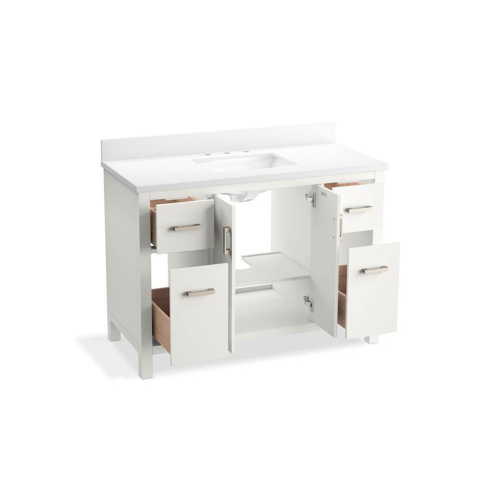 Kresla 48'' bathroom vanity cabinet with sink and quartz top