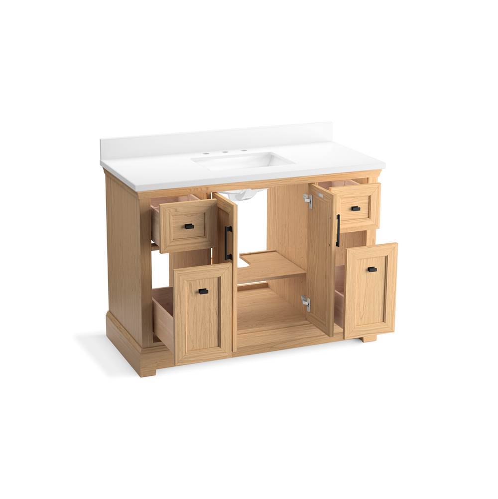 CharlemontE 48'' bathroom vanity cabinet with sink and quartz top