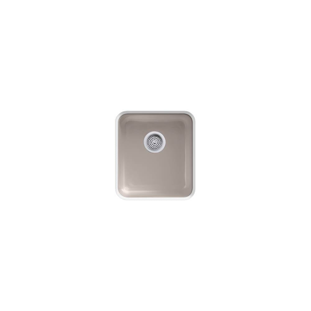 Iron/Tones 17'' top-/undermount single-bowl bar sink