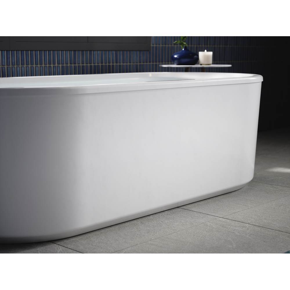 VoluteE 63'' x 28-3/8'' freestanding bath with shroud