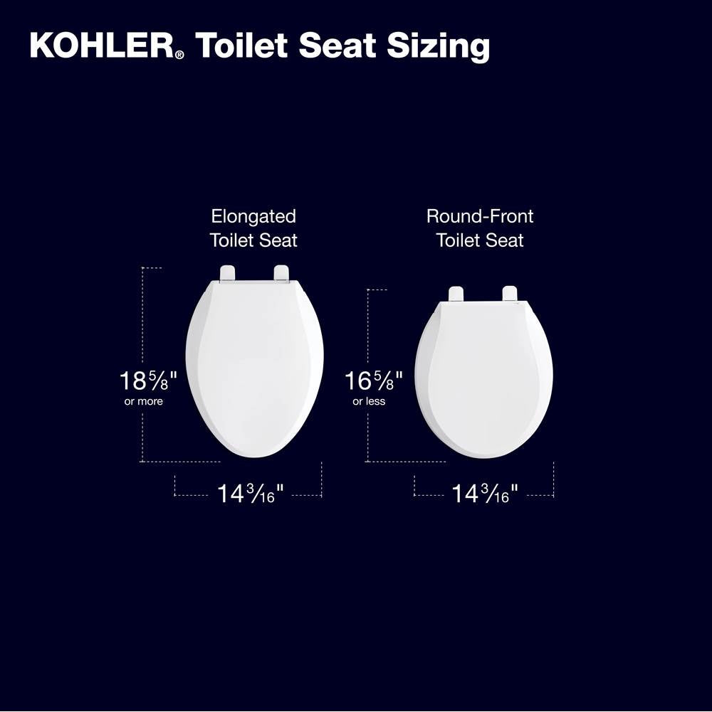 Cachet Recycled ReadyLatch Quiet-CloseE round-front toilet seat