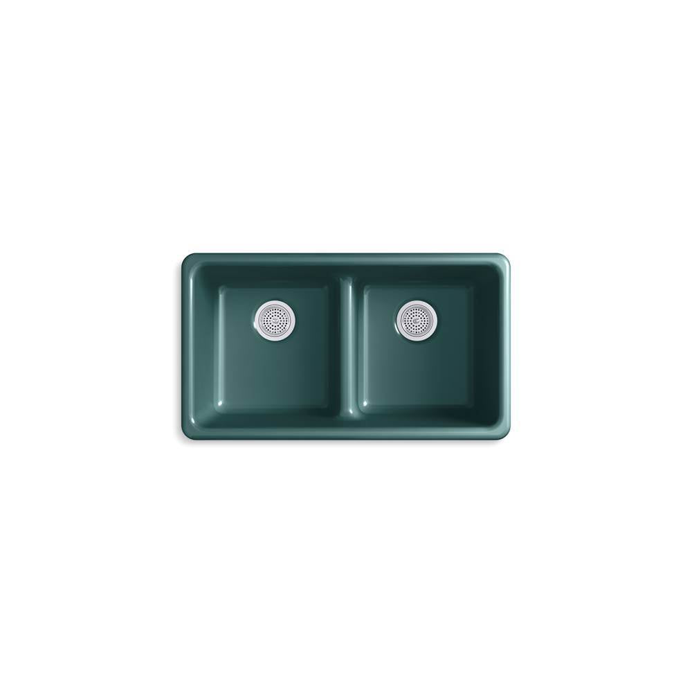 Iron/Tones Smart Divide 33'' top-/undermount double-bowl kitchen sink