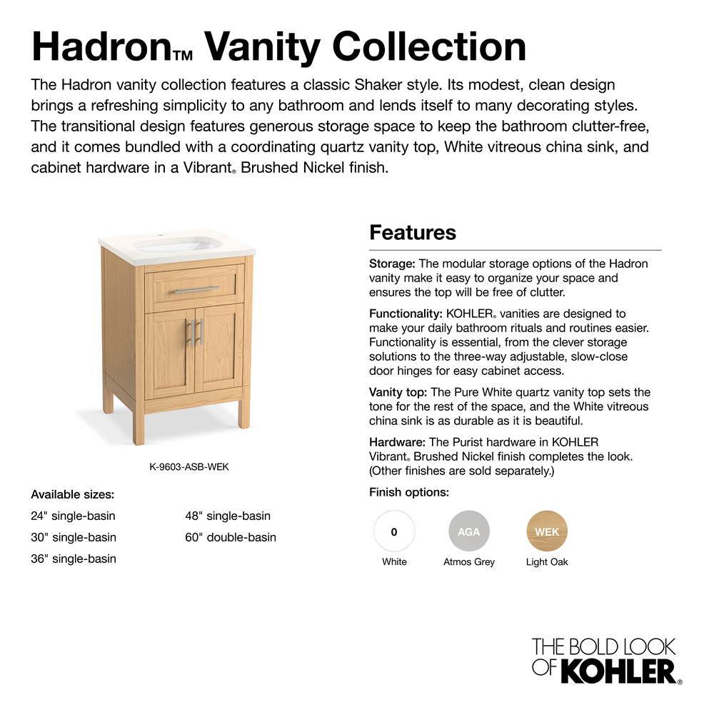 HadronE 24'' bathroom vanity cabinet with sink and quartz top