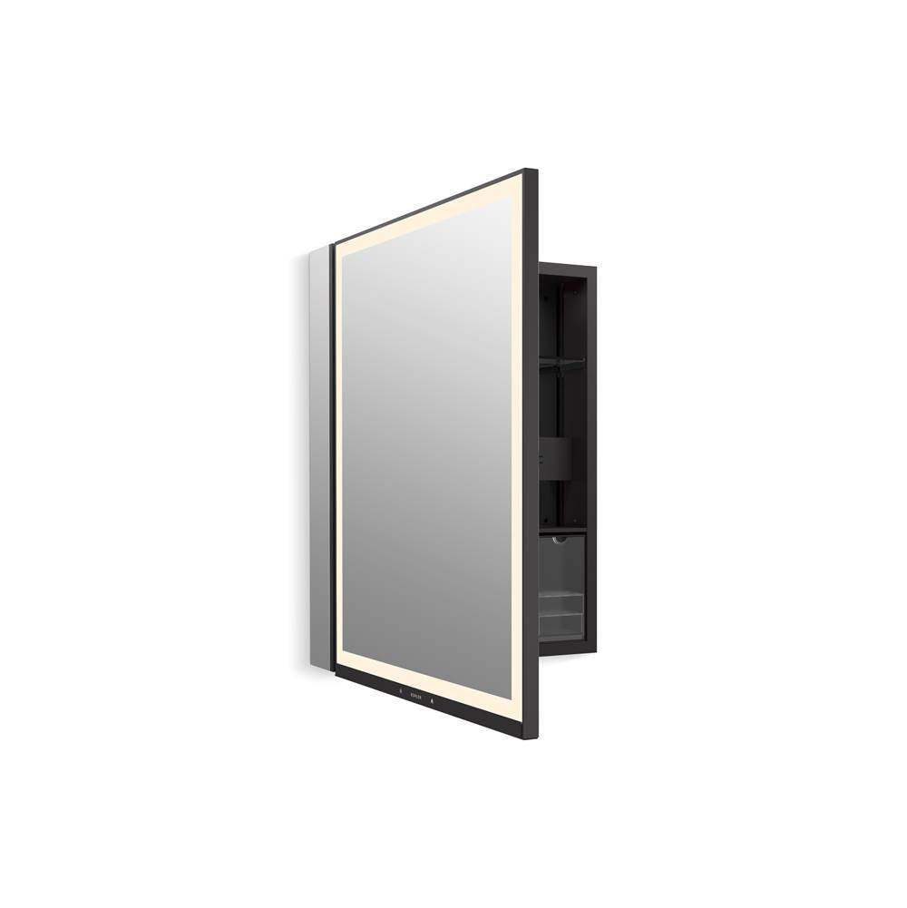 CollageE 24'' x 32'' lighted framed medicine cabinet, left-hinged