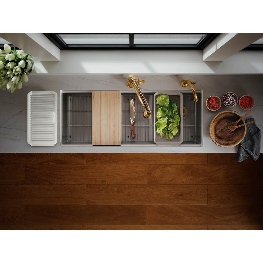 Strive 44'' undermount single-bowl workstation kitchen sink