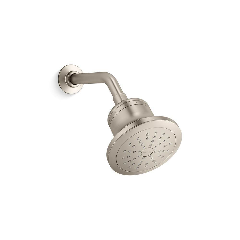 Kohler - CinqE Round single-function filtered showerhead, 1.75 gpm - Vibrant Brushed Nickel