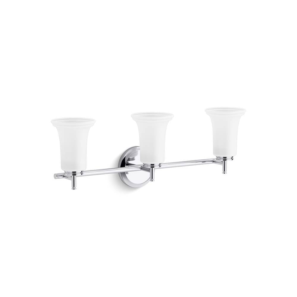Kohler - Bellera Three-light sconce with frosted shades - Polished Chrome