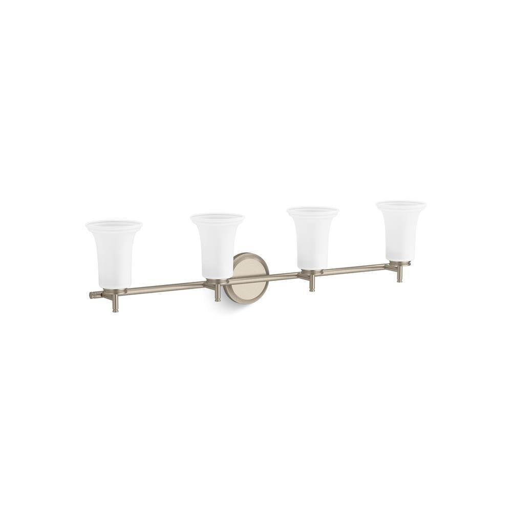 Kohler - Bellera Four-light sconce with frosted shades - Brushed Nickel
