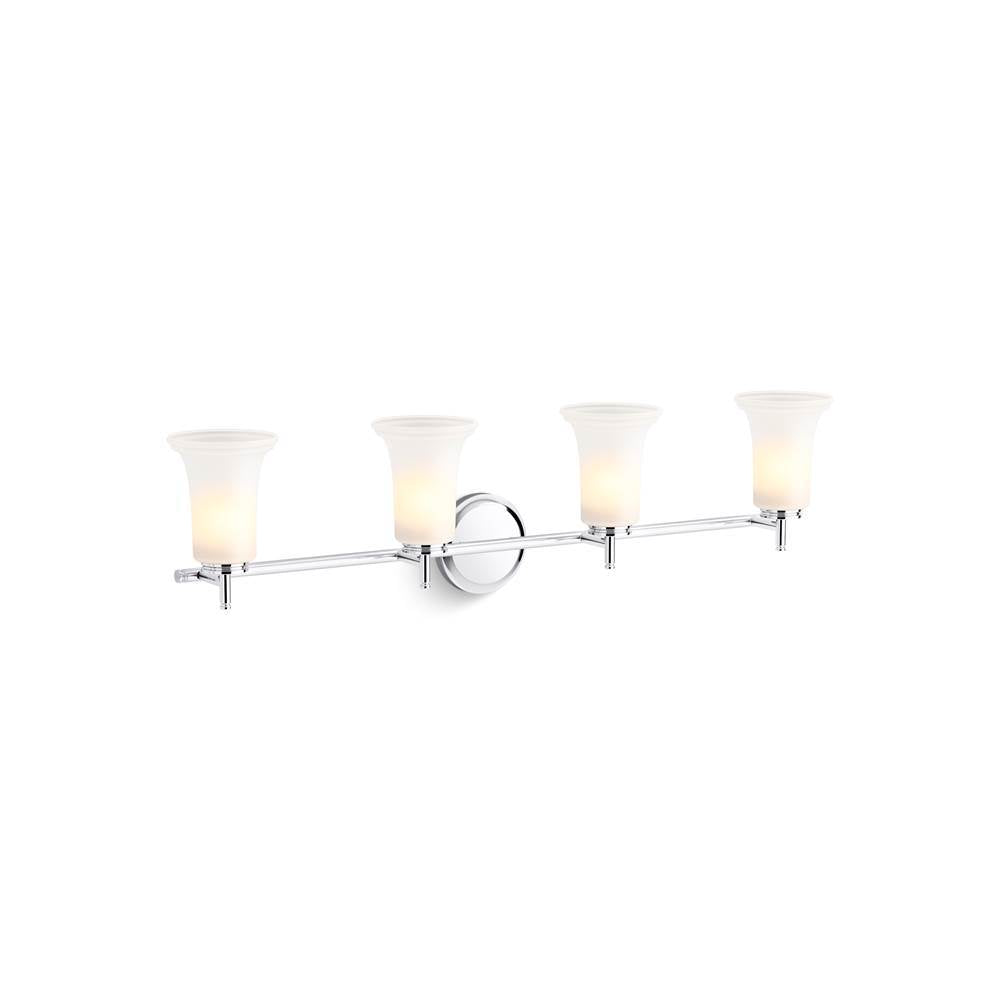 Bellera Four-light sconce with frosted shades