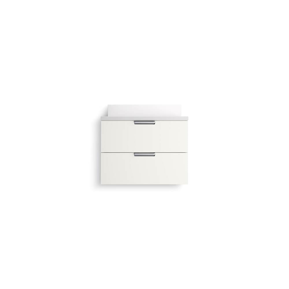 MaxstowE 24'' wall-hung bathroom vanity cabinet with sink and quartz top