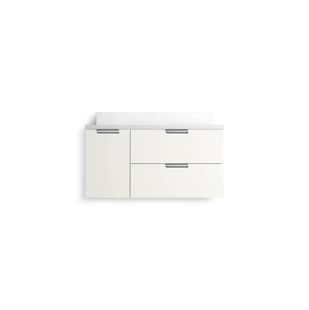 MaxstowE 36'' wall-hung bathroom vanity cabinet with sink and quartz top