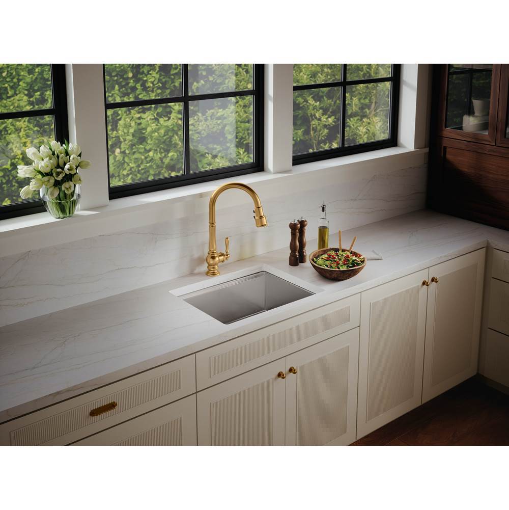 Strive 23'' undermount single-bowl workstation kitchen sink