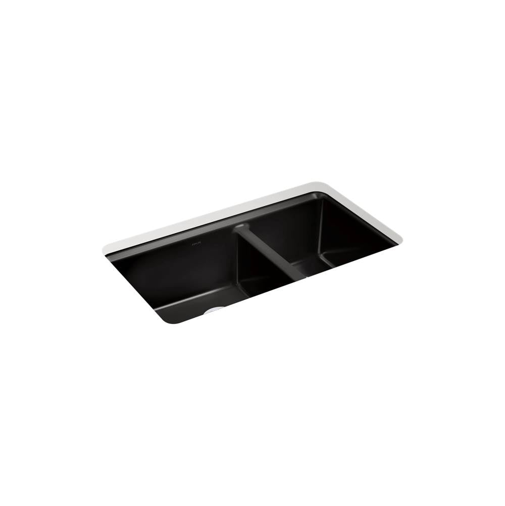 Riverby 33'' undermount double-bowl workstation kitchen sink