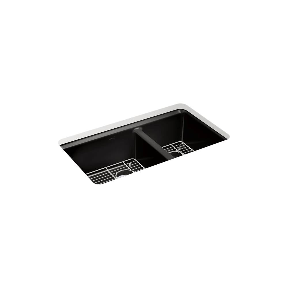 Riverby 33'' undermount double-bowl kitchen sink
