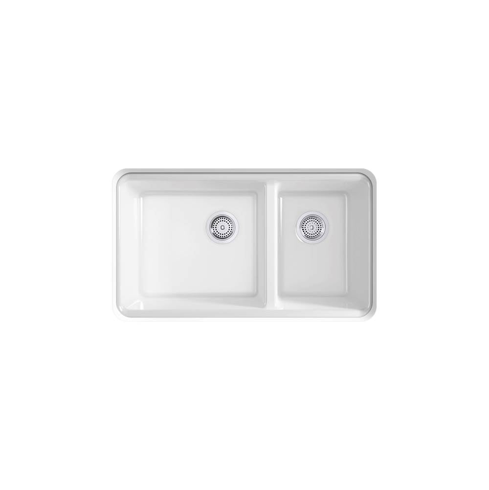 Riverby 33'' undermount double-bowl kitchen sink