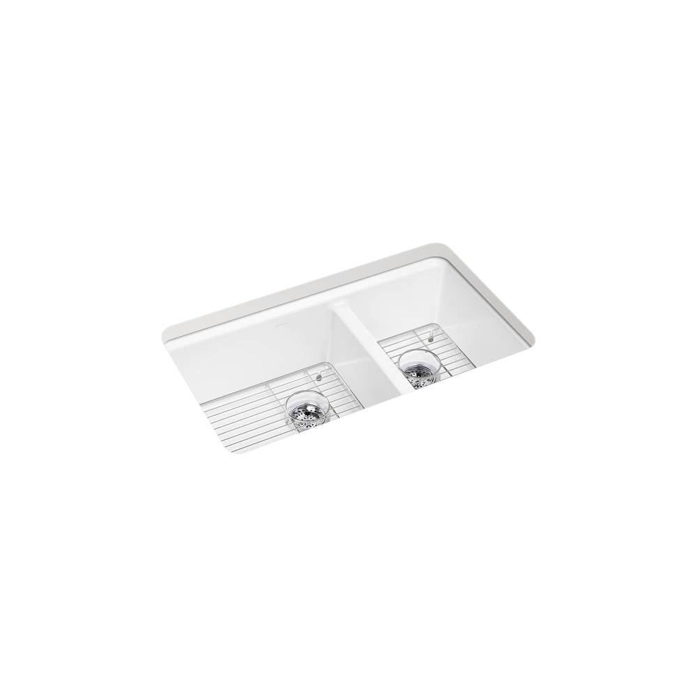 Riverby 33'' undermount double-bowl kitchen sink