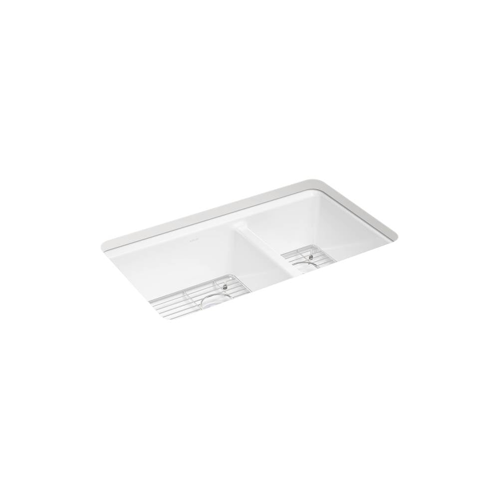 Riverby 33'' undermount double-bowl kitchen sink
