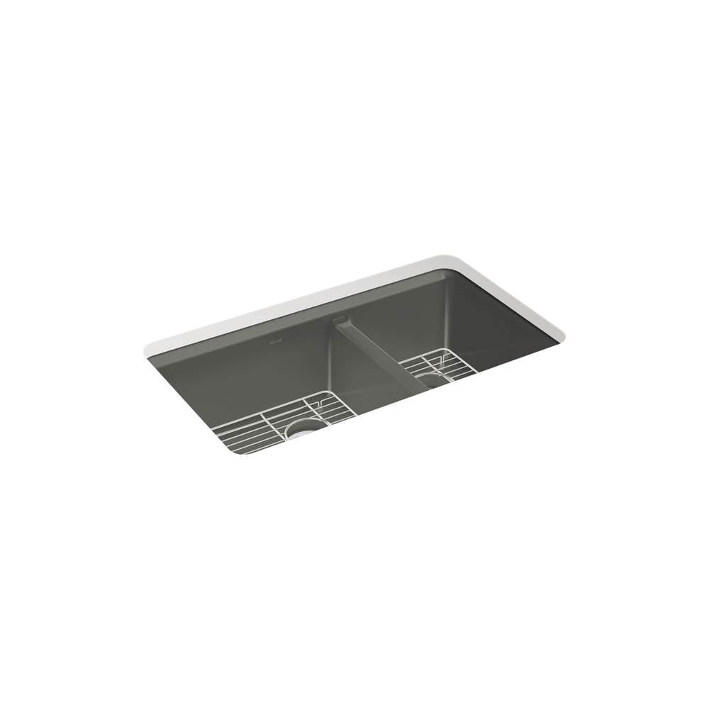 Riverby 33'' undermount double-bowl kitchen sink
