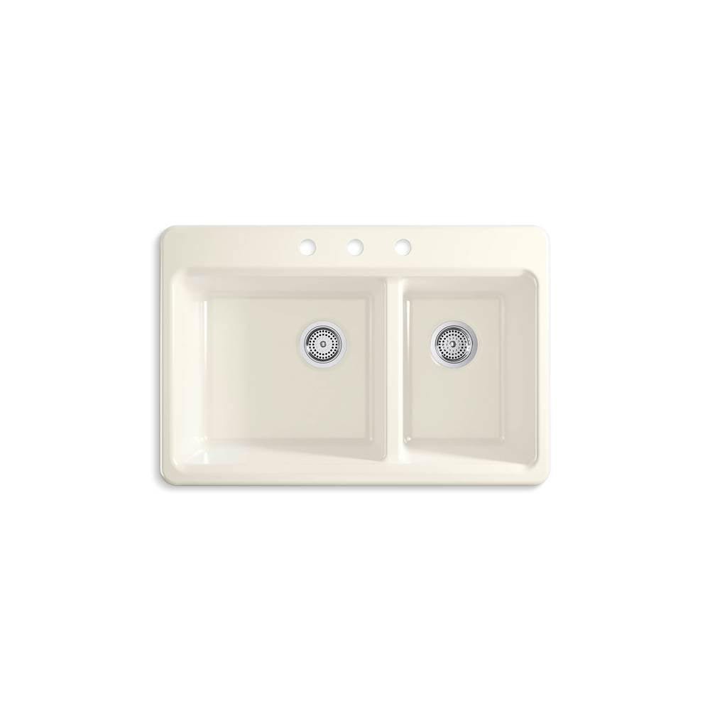 Riverby 33'' top-mount double-bowl kitchen sink