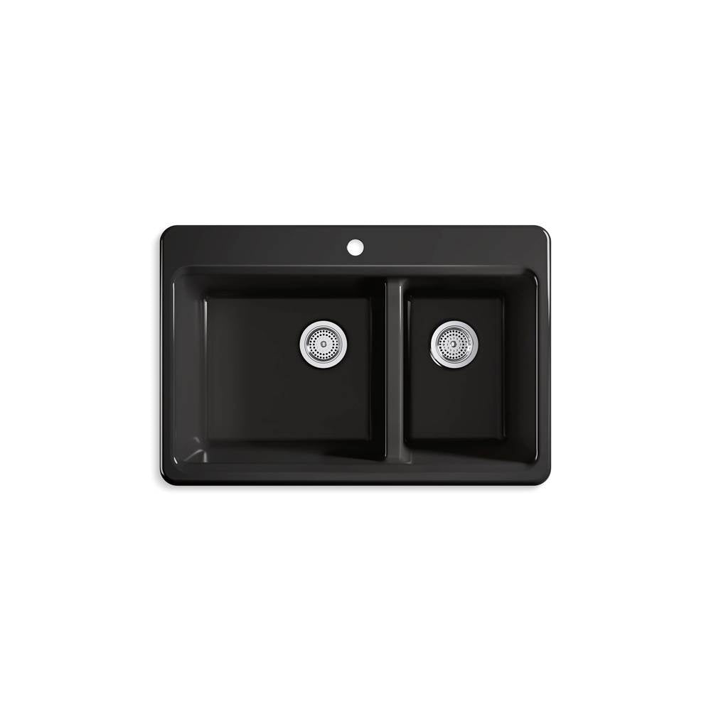Riverby 33'' top-mount double-bowl kitchen sink