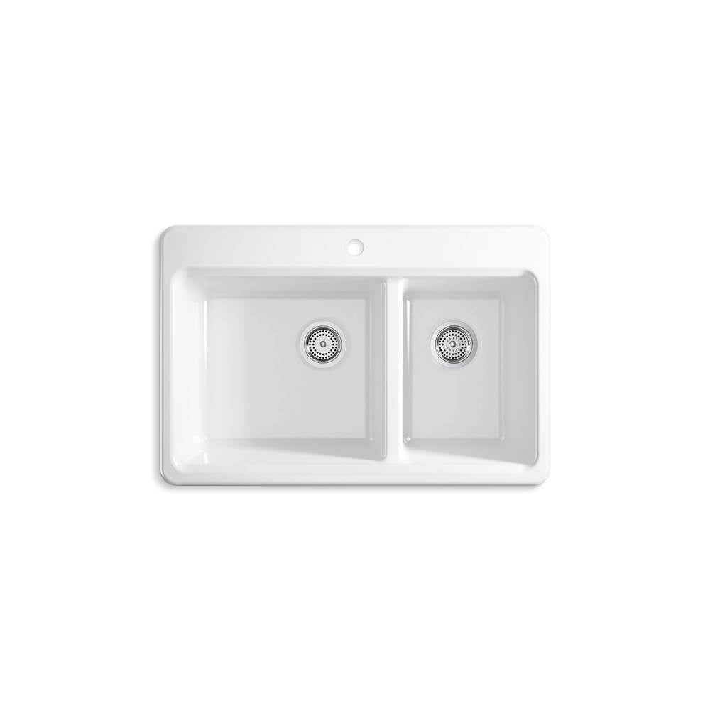 Riverby 33'' top-mount double-bowl kitchen sink